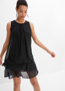 Chiffon-Kleid in schwarz, Grösse 34, bonprix