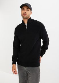Troyer Pullover mit Baumwolle in schwarz | Grösse 44/46 (S) | bonprix