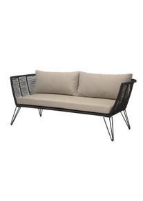 Bloomingville - Mundo Sofa mit Kissen, schwarz / beige