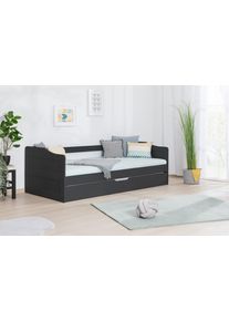 Ticaa Funktionsbett »Melinda, Daybett, Jugendbett, 2 Schlafplätze, Schublade auf Rollen«, (90x200cm), FSC®-zertifizierte Kiefer, 2 Rollroste, Massivholz