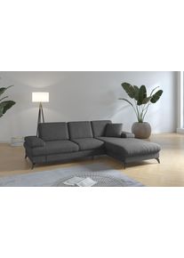 Sit & More sit&more Ecksofa »Morris Jubi L-Form, inklusive XXL-Liegefläche, bzw. Schlaffunktion«, Bettfunktion, Armteilverstellung und 1 Zierkissen