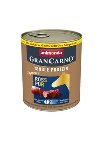 24x 800g GranCarno Adult Single Protein Supreme Ross Pur animonda Hundefutter Nass