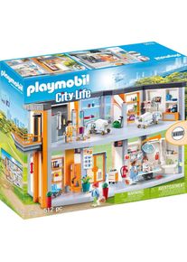 Playmobil® Konstruktions-Spielset »Großes Krankenhaus mit Einrichtung (70190), City Life«, (512 St.), Made in Germany bunt Spielbausteine