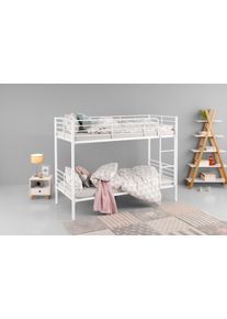 Lüttenhütt Lüttenhütt Etagenbett »Hayo, Metallbett, Stockbett«, (teilbar in 2 Einzelbetten), perfekt für kleine Räume, mehrere Farben,...