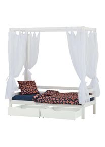 Hoppekids Himmelbett »ECO Dream Kinderbett, Prinzessinnenbett, 90x200cm massiv«, Massivholz – umbaubar in Juniorbett,...