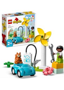 Lego® Konstruktionsspielsteine »Windrad und Elektroauto (10985), Lego® DUPLO Town«, (16 St.), Made in Europe