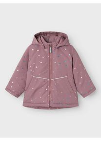 name it Outdoorjacke »NMFMAXI JACKET GLITTER FOIL«, mit Kapuze