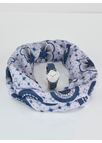 WITT Damen Schal + Uhr, marine, Gr&ouml;&szlig;e 0, 40% Polyester, 30% Polyvinylchlorid, 20% Metall, 10% Sonstiges