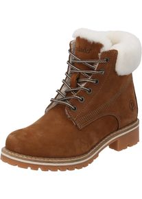 Palado, Femmes Bottines &agrave; lacets 'Sudhim', cr&egrave;me / marron