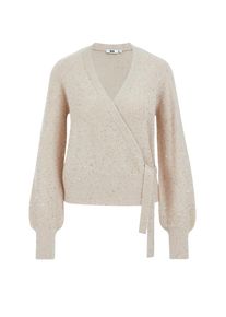 WE Fashion, Femmes Pull-over, beige / or