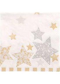 Servietten Papstar "Stardust" , 3-lagig mit ¼-Falz, 250 x 250 mm, 50 Stück