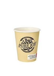 Coffee to go Becher Papstar Pure Joy, Einweg, 0,2 l, Ø 80 x H 92 mm, FSC®-zertifizierte Pappe, cremefarben, 50 Stück