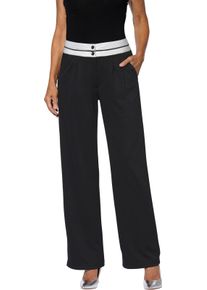 Damen Bundfaltenhose schwarz
