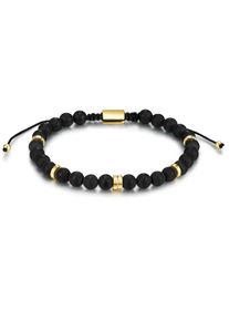 Männerglanz, Hommes Bracelet, or / noir