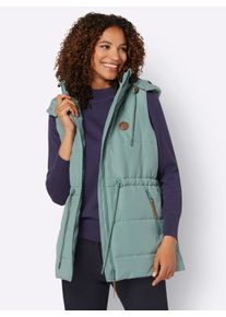 WITT Damen Longweste mit Taillenregulierung, jade, Größe 42, 100% Polyester