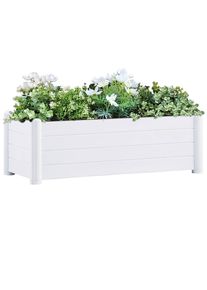 vidaXL Garten-Hochbeet PP Weiß 100x43x35 cm