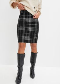 Tartan-Minirock in schwarz, Grösse 52/54 (XXL), bonprix