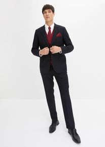 Hochzeitsanzug mit Weste und Krawatte (5-tlg.Set) Slim Fit in schwarz, Grösse 52, bonprix