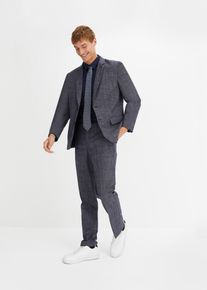 Anzug mit Krawatte (3-tlg.Set) Regular Fit in blau, Grösse 60, bonprix