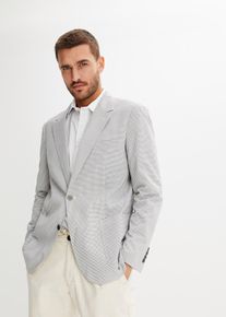Sakko in Seersucker-Qualität Regular Fit in weiss, Grösse 50, 98% Baumwolle, bonprix