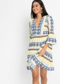 Tunika-Kleid aus fließender Viskose in blau, Grösse 42, bonprix