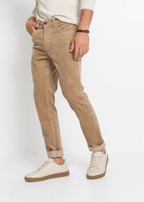 Slim Fit Stretch-Cordhose mit Komfortschnitt in braun, Grösse 58, 98% Baumwolle, bonprix