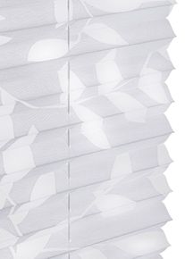 Ausbrenner Plissee mit Blättermotiv in weiss, 130x50 cm, bonprix
