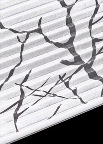 Ausbrenner Plissee mit Ranken in weiss | 130x50 cm | bonprix