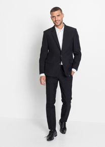 Anzug (2-tlg.Set) Slim Fit in schwarz, Grösse 52, bonprix