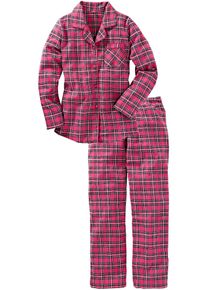 Gewebter Flanell Pyjama in pink, Grösse 40/42 (M), 100% Baumwolle, bonprix