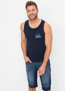 Tanktop (3er Pack) in blau, Grösse 64/66 (3XL), 100% Baumwolle, bonprix
