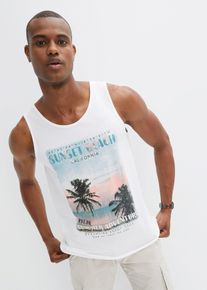 Muskel-Shirt aus reiner Bio-Baumwolle in weiss, Grösse 64/66 (3XL), 100% Baumwolle, bonprix