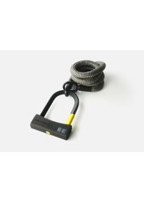 texlock eyelet electric grey L D-lock - Textilschloss 160 cm - Fahrradschloss B&uuml;gelschloss-Verl&auml;ngerung