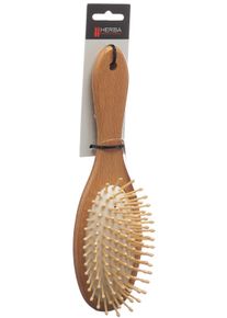 HERBA Haarbürste mit Holzstiften oval Buchenholz