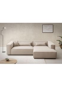 LeGer Home by Lena Gercke Ecksofa »PIARA XXL, Big-Sofa in Cord oder Leinenoptik, L-Form, mit Kedernaht«, wahlweise Ottomane...