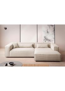 LeGer Home by Lena Gercke Ecksofa »PIARA XXL, Big-Sofa in Cord oder Leinenoptik, L-Form, mit Kedernaht«, wahlweise Ottomane...