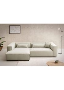 LeGer Home by Lena Gercke Ecksofa »PIARA XXL, Big-Sofa in Cord oder Leinenoptik, L-Form, mit Kedernaht«, wahlweise Ottomane...