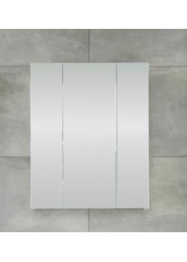 Welltime Spiegelschrank »Mora«, Wandspiegel mit 3 Spiegeltüren und 9 Fächern - (B/T/H) 60/18/74 cm