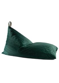 nobodinoz - Essaouira Sitzsack aus Samt, 115 x 77 cm, jungle green