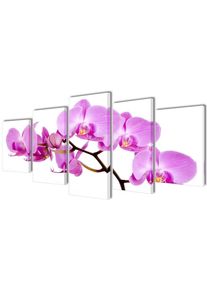 vidaXL Bilder Dekoration Set Orchidee 200 x 100 cm