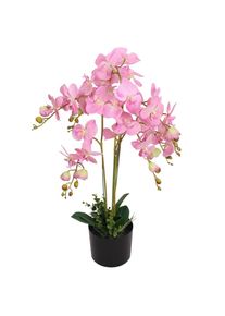 vidaXL Künstliche Orchidee mit Topf 75 cm Rosa