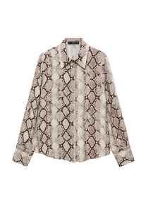 Mango, Femmes Chemisier 'SERPI', beige / chocolat / brocart