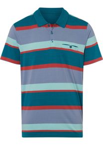 Herren Poloshirt topas-mint-geringelt
