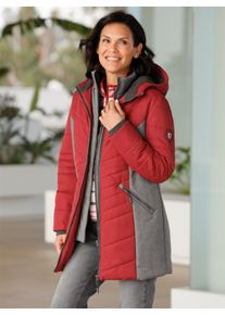 WITT Damen 2-in-1-Jacke mit Westen-Einsatz, kirsche-anthrazit, Gr&ouml;&szlig;e 22, 100% Polyester. Wattierung: 100% Polyester. Kapuzenfutter: 100% Polyester