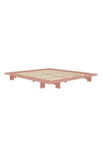 Karup Design Bettgestell »JAPAN BED Bodenbett, Holzrahmen, Futonbett, Jugendbett, Holzbett«, Massivholzbett mit Lattenrost, Kiefer massiv, Doppelbett ohne Kopfteil