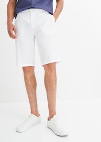 Seersucker - Chino-Bermuda in weiss, Grösse 66, 100% Baumwolle, bonprix