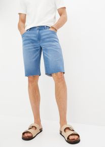 Stretch-Jeans-Bermuda Relaxed Fit in blau, Grösse 33, 95% Baumwolle, bonprix