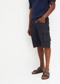 Cargo-Bermuda aus reiner Baumwolle Relaxed Fit in schwarz, Grösse 50, 100% Baumwolle, bonprix