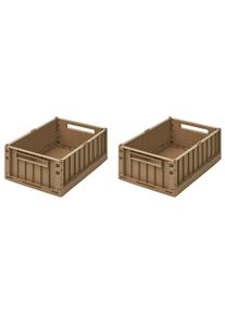 LIEWOOD - Weston Aufbewahrungsbox, 26 x 25 x 13,5 cm, oat (2er-Set)