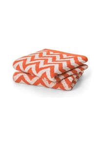 2 Jacquard-Handt&uuml;cher - Tchibo - Orange